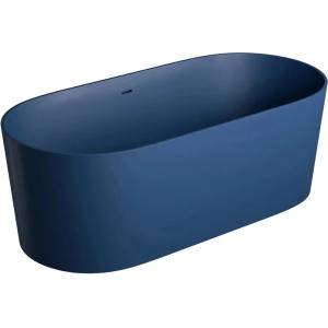 Omnires Свободностояща вана Omnires Ovo M+, композитна, синьо Midnight Blue, мат, 160x75 см (OVO160WWZPMB)