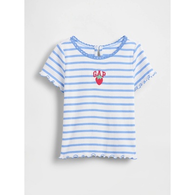 GAP Baby žebrované tričko s logem Modrá – Zboží Dáma
