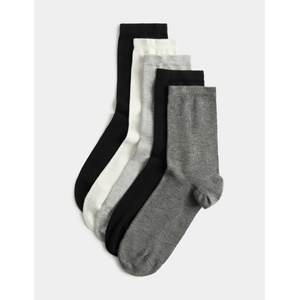Marks & Spencer 5 чифта супермеки високи чорапи Marks & Spencer сива Marks & Spencer | Siv | ЖЕНИ | 3-5