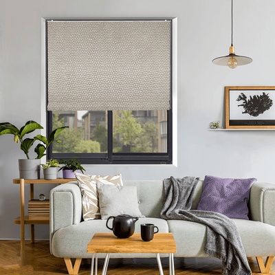Roleta Římská, Velutto, Bílo-šedá, RV 007 , 140 x 50 cm