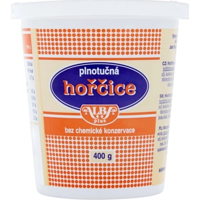 Alba Plus Hořčice plnotučná 400g