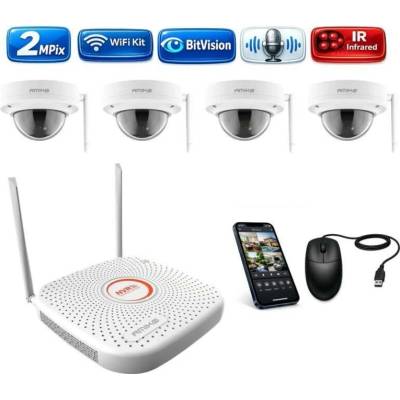 Amiko Wifi 4 kamerový set FullHD 2Mpix Dome 3200K4