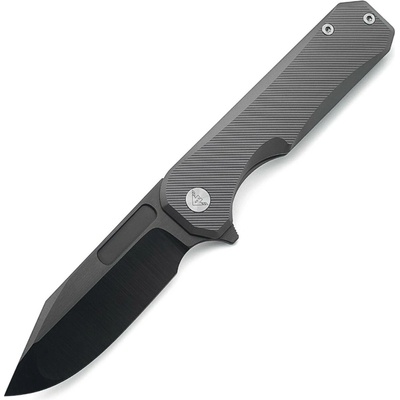Ameight Knives Preyert II-DLC + Hand Satin M390 balde Dark grey PVD Ti And CF
