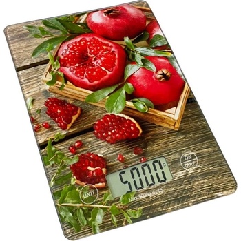Voltz Кухненска везна Oliver VOLTZ OV51651KD Pomegrenate, 5 кг, ТАРА, Стъклена, Нар, Многоцветен (5R1651KDPG)