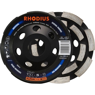 Rhodius Diamantový brusný hrnec 100 x 5,0 x 8,0 x 22,23 mm 303416