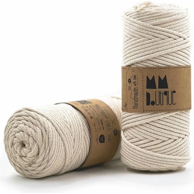 MMboutique bavlněná šňůra Premium 3mm Ecru