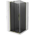 Mexen Velar L плъзгаща се душ кабина 90 x 90 см, графит, злато - 871-090-090-43-50 (871-090-090-43-50)