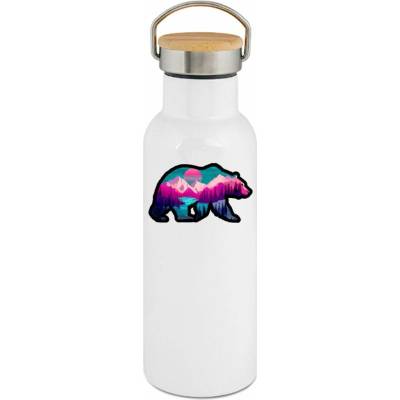 123TRIKO termoska Medvěd s horskou krajinou 500 ml