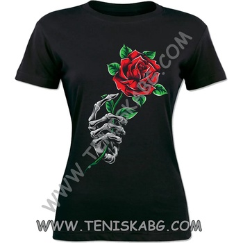 Image 1 of Fruit of the Loom Тениска - Ръка държи роза