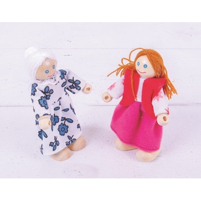 Bigjigs Toys panenky Set rodinky do domečku 7ks
