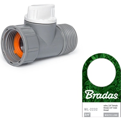 Adaptér s ventilom, vnútorný a vonkajší závit 3/4" Bradas WL-2232