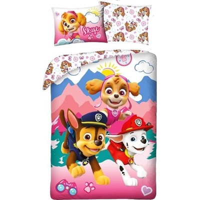 Halantex Obliečky Paw Patrol pink Bavlna 140x200 70x90