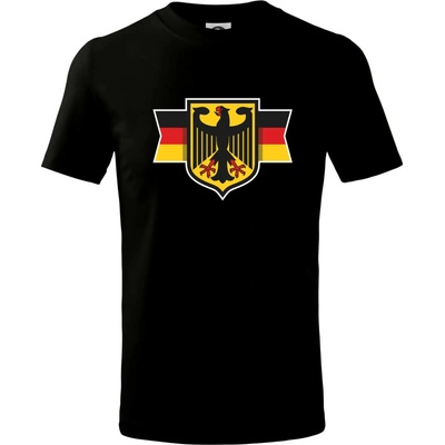 Nemecká orlica a vlajka tričko detské čierna