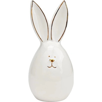 Textilomanie Keramický zajíček AURIC BUNNY 14 cm bílý