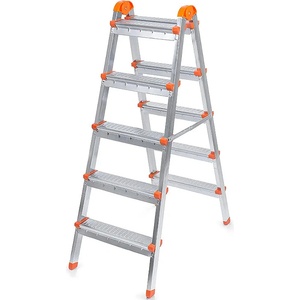 TopMebel Двойна метална стълба Perilla 5+5 стъпала 117cm