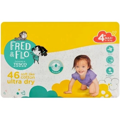 Fred & Flo Ultra Dry plienky Maxi 4+ 9-16 kg 46 ks