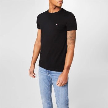 Image 1 of Tommy Hilfiger Тениска Tommy Hilfiger Stretch Slim Fit T-Shirt - Black 083