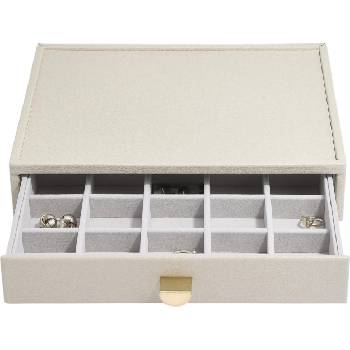 Stackers Ковчеже за бижута Stackers Pebble 20 камери с чекмедже cлassic светлобежово (75797)