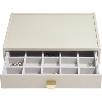 Stackers Ковчеже за бижута Stackers Pebble 20 камери с чекмедже cлassic светлобежово (75797)