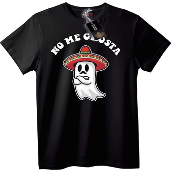 NOONEBRAND Тениска Призрак No Me Gusta - 7XL, Black