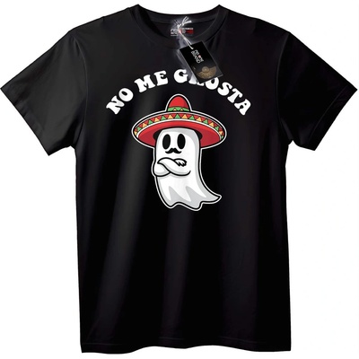 NOONEBRAND Тениска Призрак No Me Gusta - 7XL, Black