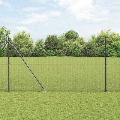 vidaXL Svařované drátěné ploty s hroty 25 x 1,5 m Ocel potažená PVC