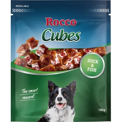Rocco 4x150г патица и риба Rocco Cubes лакомство за кучета