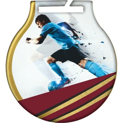 MC61/G/SOC2 Medaila Q-Medals futbal pr.50 mm hr.2 mm zlato zlato