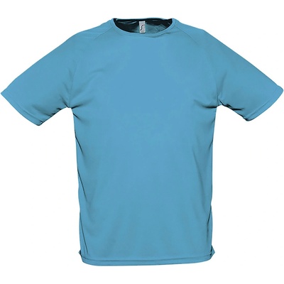 SOĽS Sporty pánské triko s krátkým rukávem SL11939 Aqua