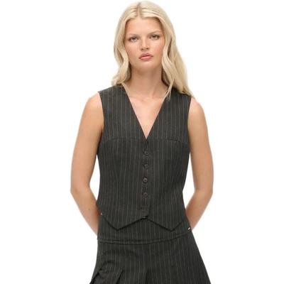 SUPERDRY Елек Superdry Pinstripe waistcoat - Black (Charcoal Pinstripe)