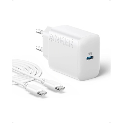 Anker 20W USB-C зарядно за стена, 20W и 1.5m USB-C кабел (B2347321)