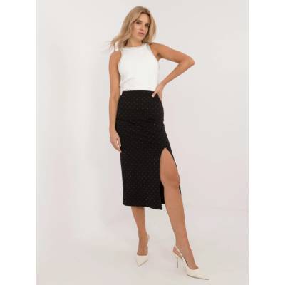 Italy Moda Skirt-MI-SD-25999.73-black-silver čierna