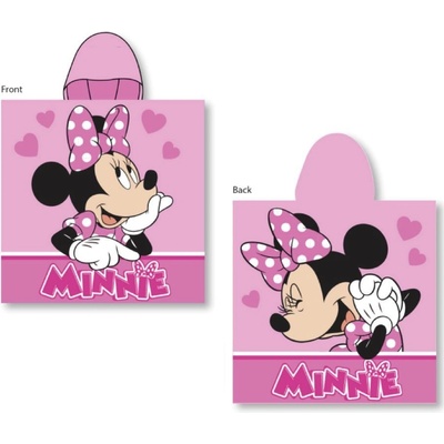 Faro Plážové pončo Minnie srdiečka 55x55 cm