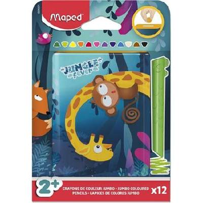 Maped Jungle Fever Infinity Kidy sada farebných ceruziek v kovovej krabičke 12 rôznych farieb 864601