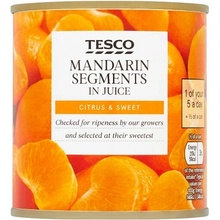 Tesco Mandarinky v mandarinkové šťávě z koncentrátu 298 g