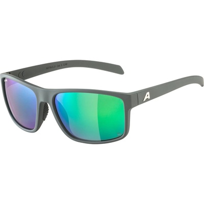 Alpina Слънчеви очила Alpina Nacan I Polarized Mirror S3 Sunglasses - Midnight Grey Matt / Green Mirror - размер One Size (205-4846-0211)