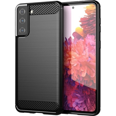 HQWear Калъф за телефон Carbon Flexible Cover TPU за Samsung Galaxy S21 Plus 5G, черен (5907769324062)