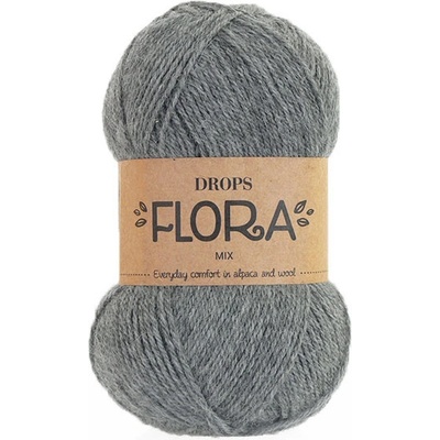 Příze DROPS Flora mix 04 - šedá