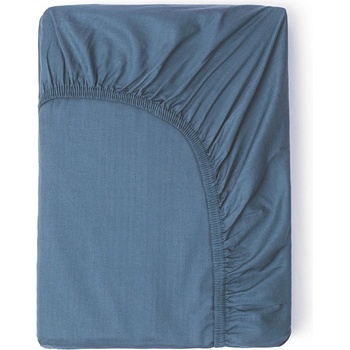 HIP Син чаршаф от еластичен памучен сатен , 90 x 200 cm - HIP (0280.20.42)