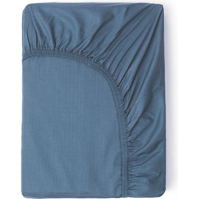 HIP Син чаршаф от еластичен памучен сатен , 90 x 200 cm - HIP (0280.20.42)