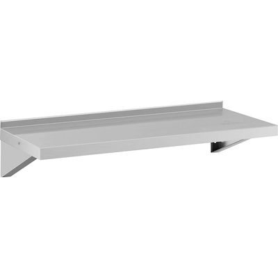Royal Catering Nástenná polica - nehrdzavejúca oceľ - 100 x 40 cm - do 30 kg RCWR-100.1
