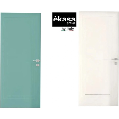èkasa group Интериорна врата с каса EKASA LIGHT 80×210×12 см - Дясна, Магнитна брава, Двуцветна Laguna Blue/Bianco (LI-803/LAGUNA/BIAN)