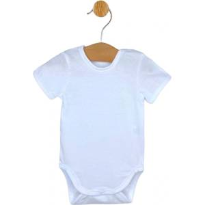 Rainy Бебешко боди с къс ръкав Rainy - Milk, 62 cm, 2-4 м (614202) - baby