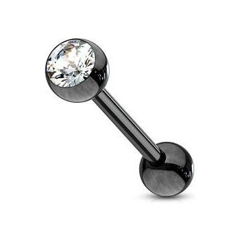 Šperky4U piercing do jazyka černý PJ01136-C