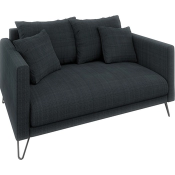 ROPEZ Тъмносив шенилов диван 140 cm Freya - Ropez (Freya Sofa 2os. tk. Flow 18 Czarny Metalowy Pręt)