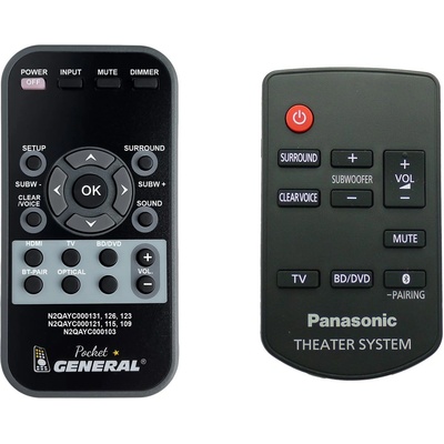 GENERAL Panasonic n2qayc000103 - дистанционно управление дубликат (n2qayc000103)
