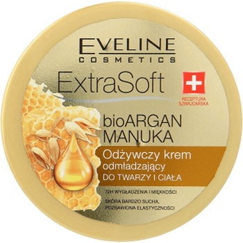 Eveline cosmetics Extra Soft výživný omlazující krém s arganem a manukou 175 ml