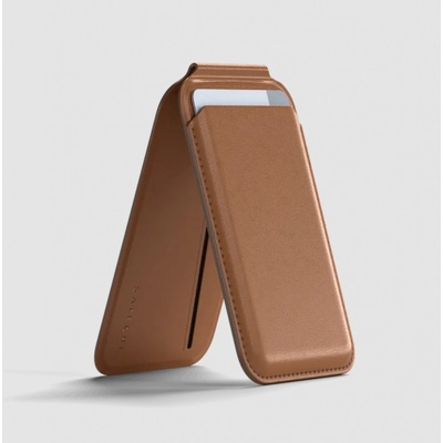 Satechi Vegan-Leather Magnetic Wallet Stand hnedé