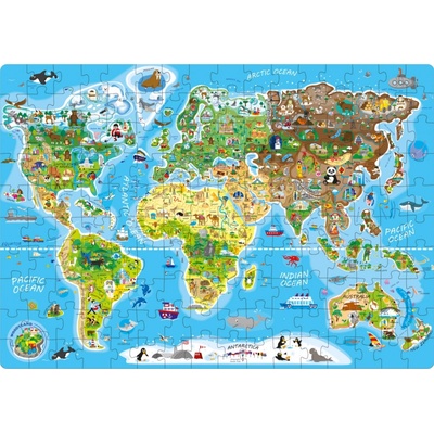 POPULAR Mapa světa v angličtině 160 dílků