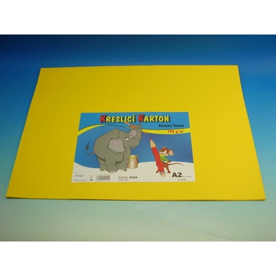 Kreslící karton A2/10 ks žlutá 180 g